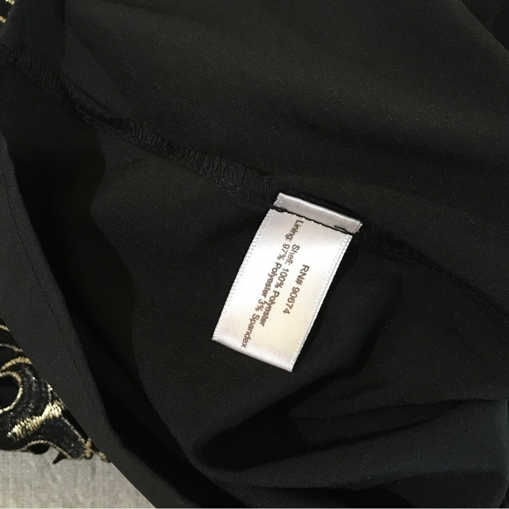 Boston Proper Skirt Pencil Midi Black Lace With Gold Size 0 Womens — image 5 of 8